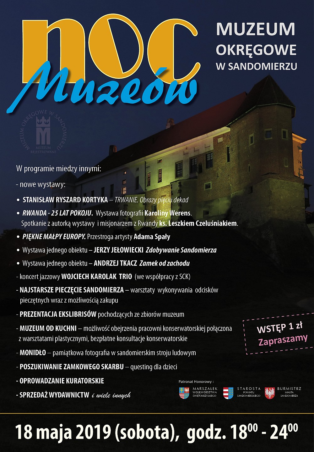 NOC MUZEÓW 2019 w Muzeum Okręgowym w Sandomierzu